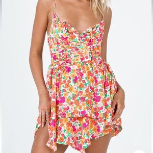 BARRETT MINI DRESS MULTI FLORAL FROM PRINCESSES POLLY SIZE 2